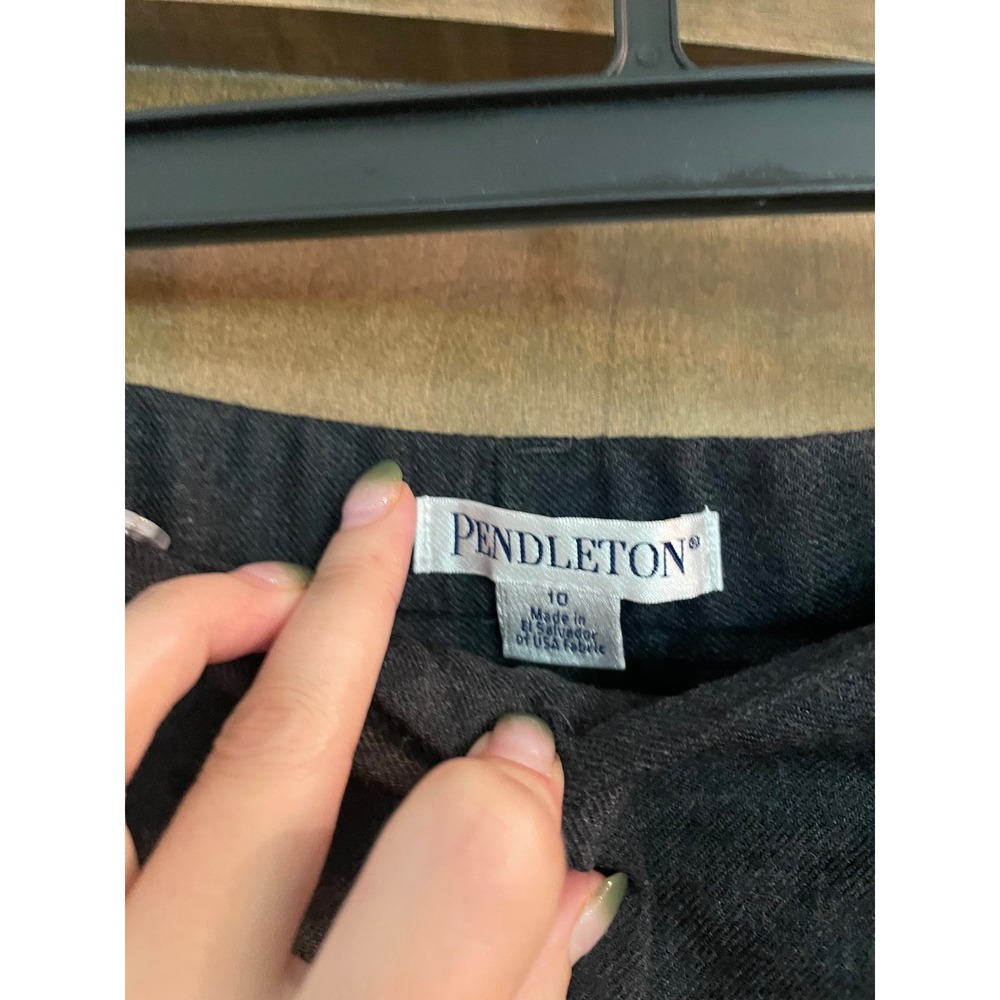Pendleton Womens High Waisted Straight‎ Leg Dress Pants Charcoal Gray Size 10 - Picture 3 of 9